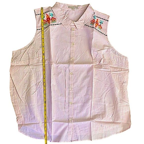 Boho Woman Within Size 4X 34/36 Aztec Print Plus Size Top New Sleeveless Hippie - Picture 7 of 9